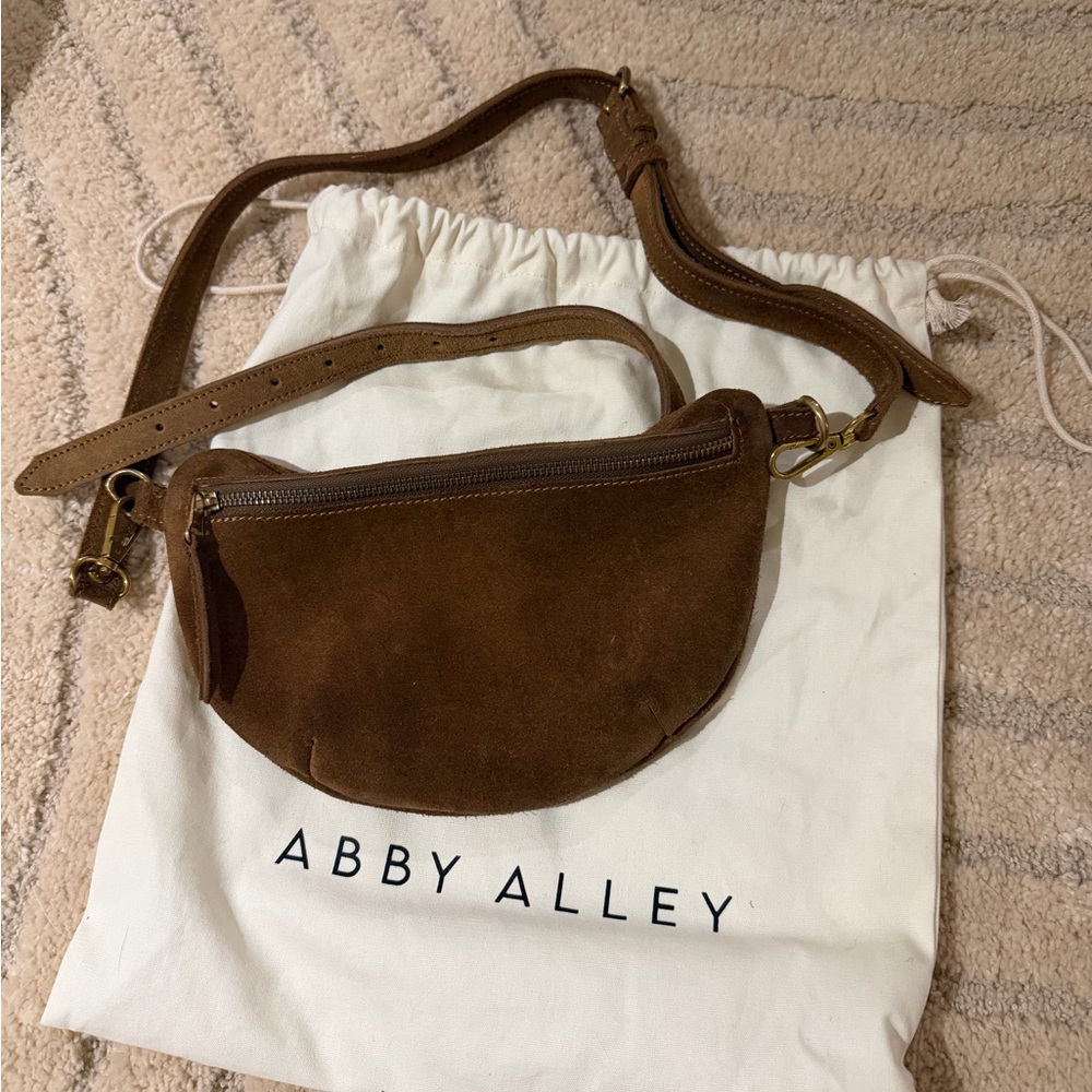 Abby Alley Caramel Suede Crossbody Bag